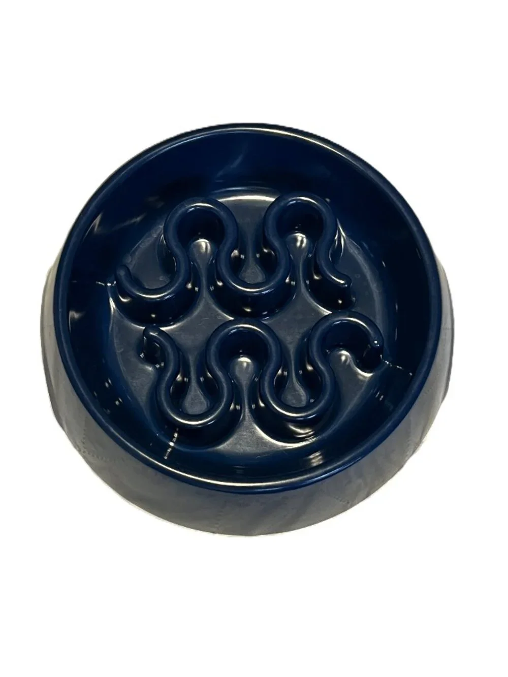 Slow Feeder Pet Bowl Navy Blue 7